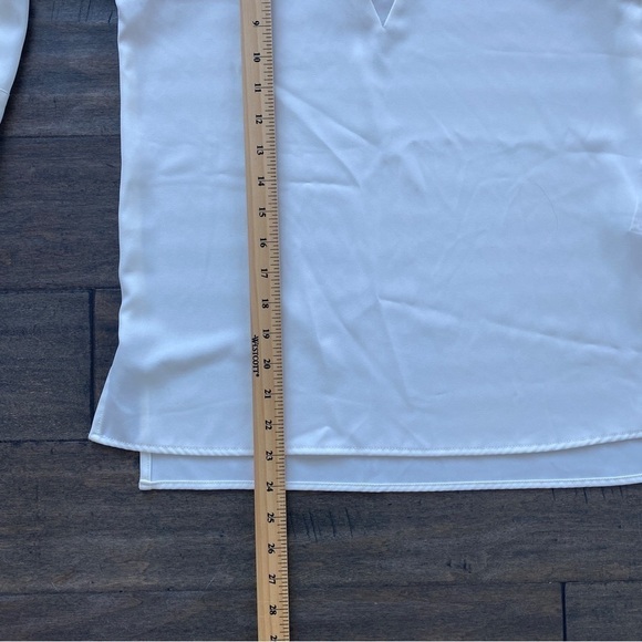 Zara Flowy White Blouse Long Sleeve XS - Picture 7 of 7